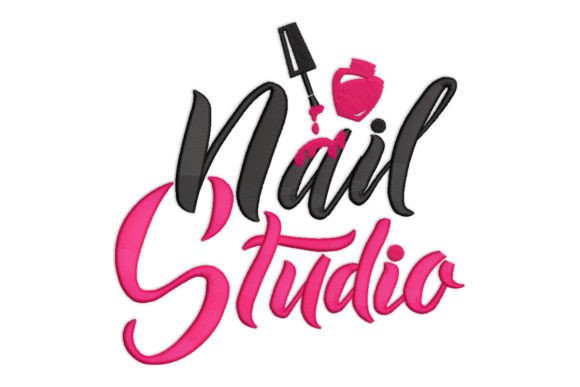 Nail Polish Embroidery Design