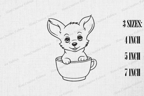 Pembroke Welsh Corgi Dog in Coffee Cup